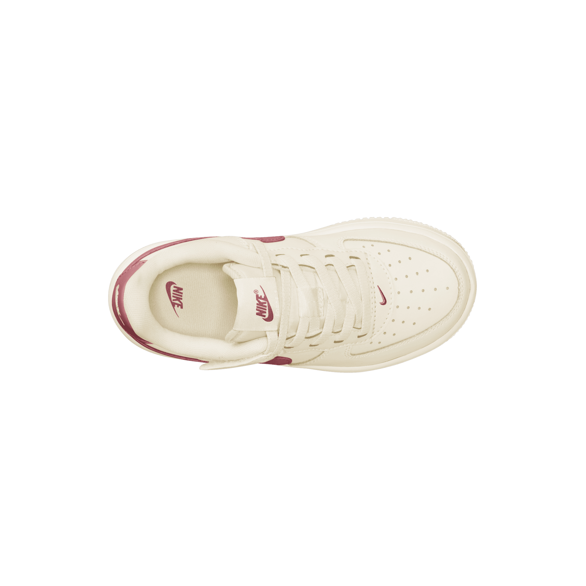 Little Kids' Nike Force 1 Low EasyOn "White Team Red"