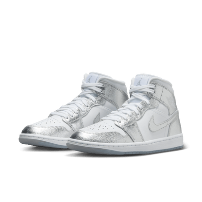 Women's Air Jordan 1 Mid SE "Crinkled Silver Foil"
