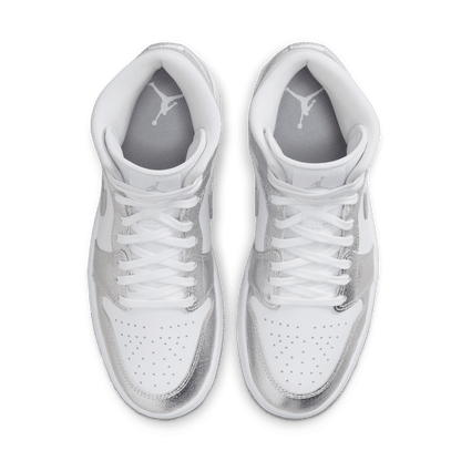 Women's Air Jordan 1 Mid SE "Crinkled Silver Foil"