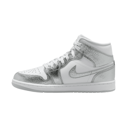 Women's Air Jordan 1 Mid SE "Crinkled Silver Foil"