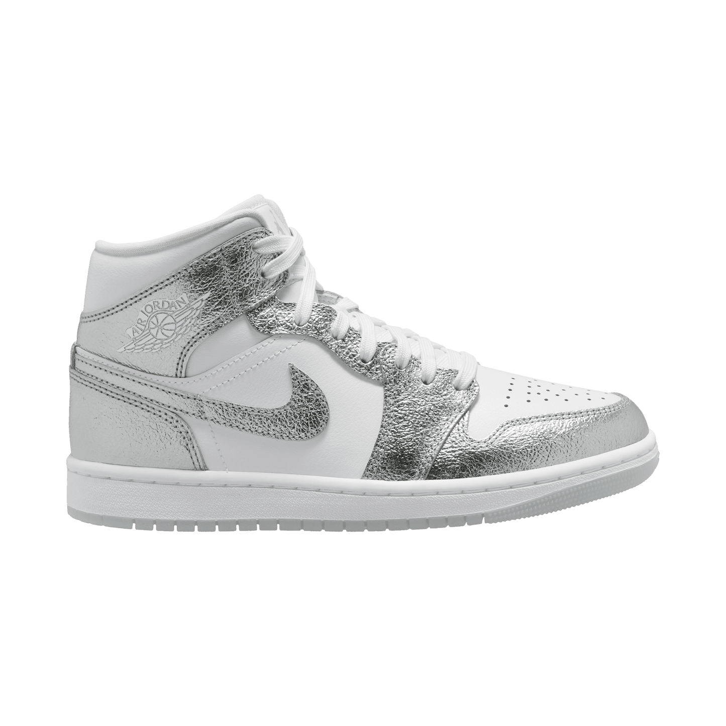Women's Air Jordan 1 Mid SE "Crinkled Silver Foil"