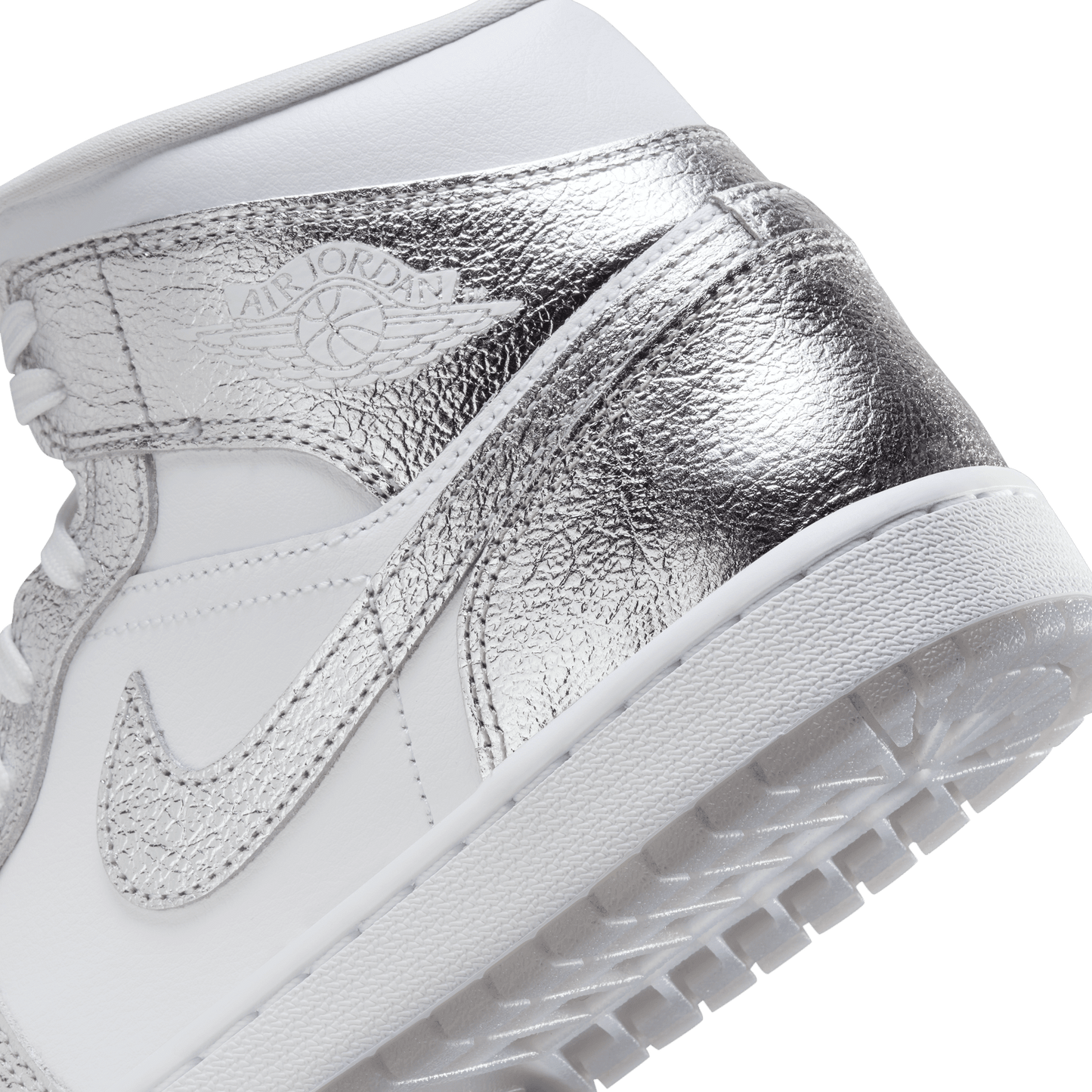 Women's Air Jordan 1 Mid SE "Crinkled Silver Foil"