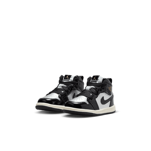 Baby/Toddler Jordan 1 Mid SE "Black Metallic Silver"