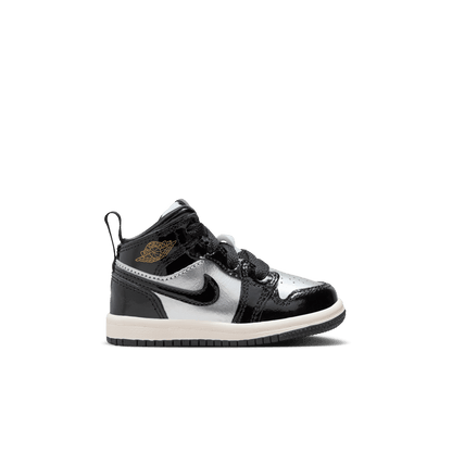 Baby/Toddler Jordan 1 Mid SE "Black Metallic Silver"