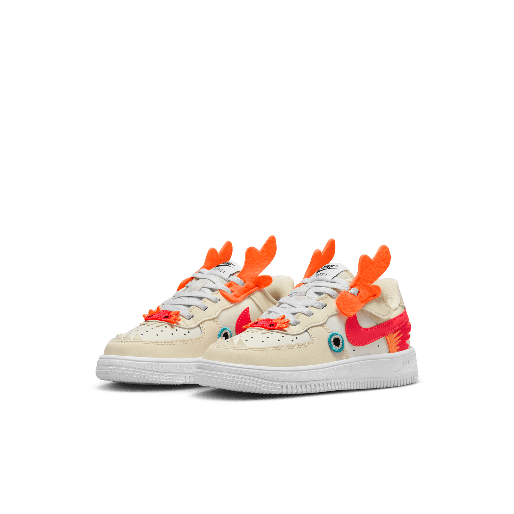 Little Kids' Nike Force 1 Low Easyon "Year of the Dragon Bright Crimson"