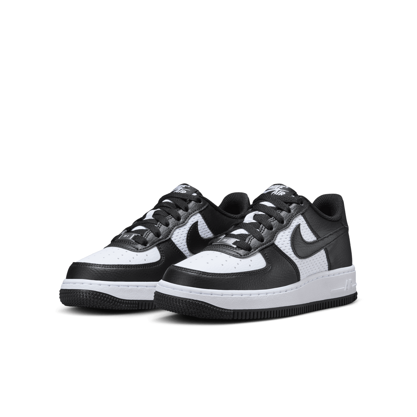 Big Kids' Nike Air Force 1 "Black White Mesh"
