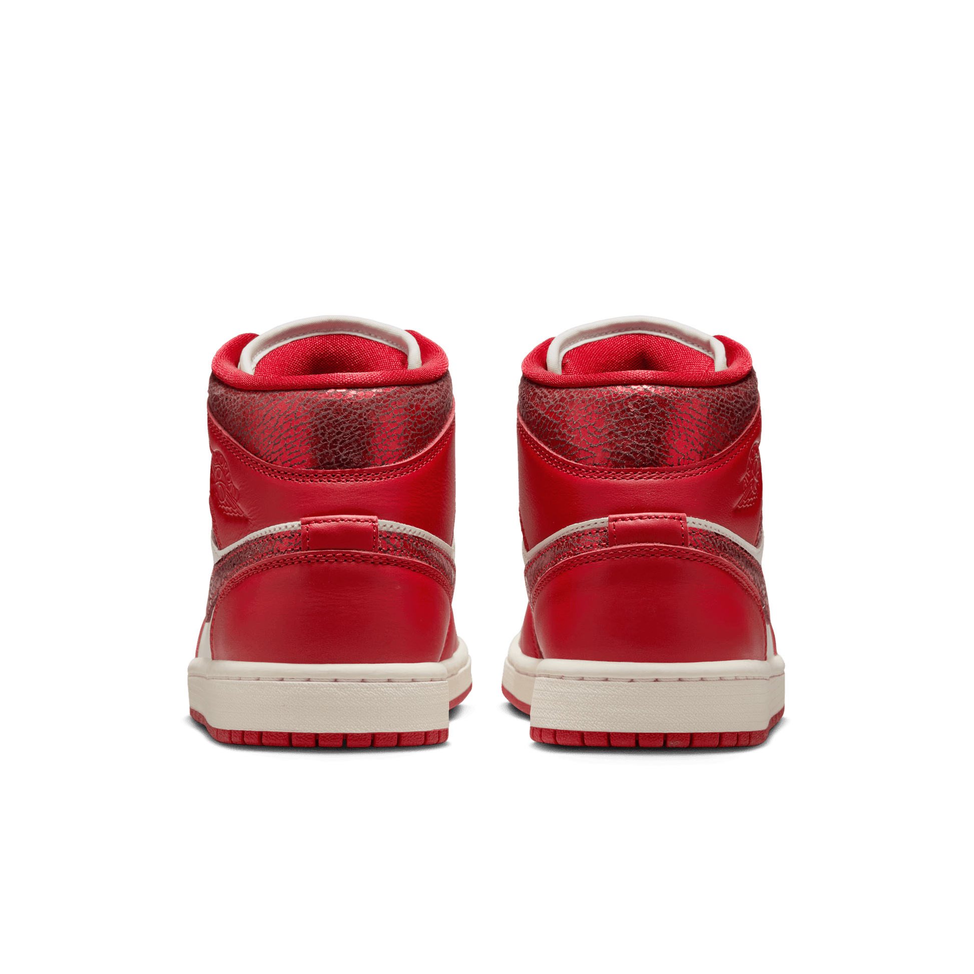 Women's Air Jordan 1 Mid SE "Red Cracked Leather"