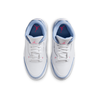 Little Kids' Jordan 3 Retro Shoes (PS) "White Cobalt Bliss"
