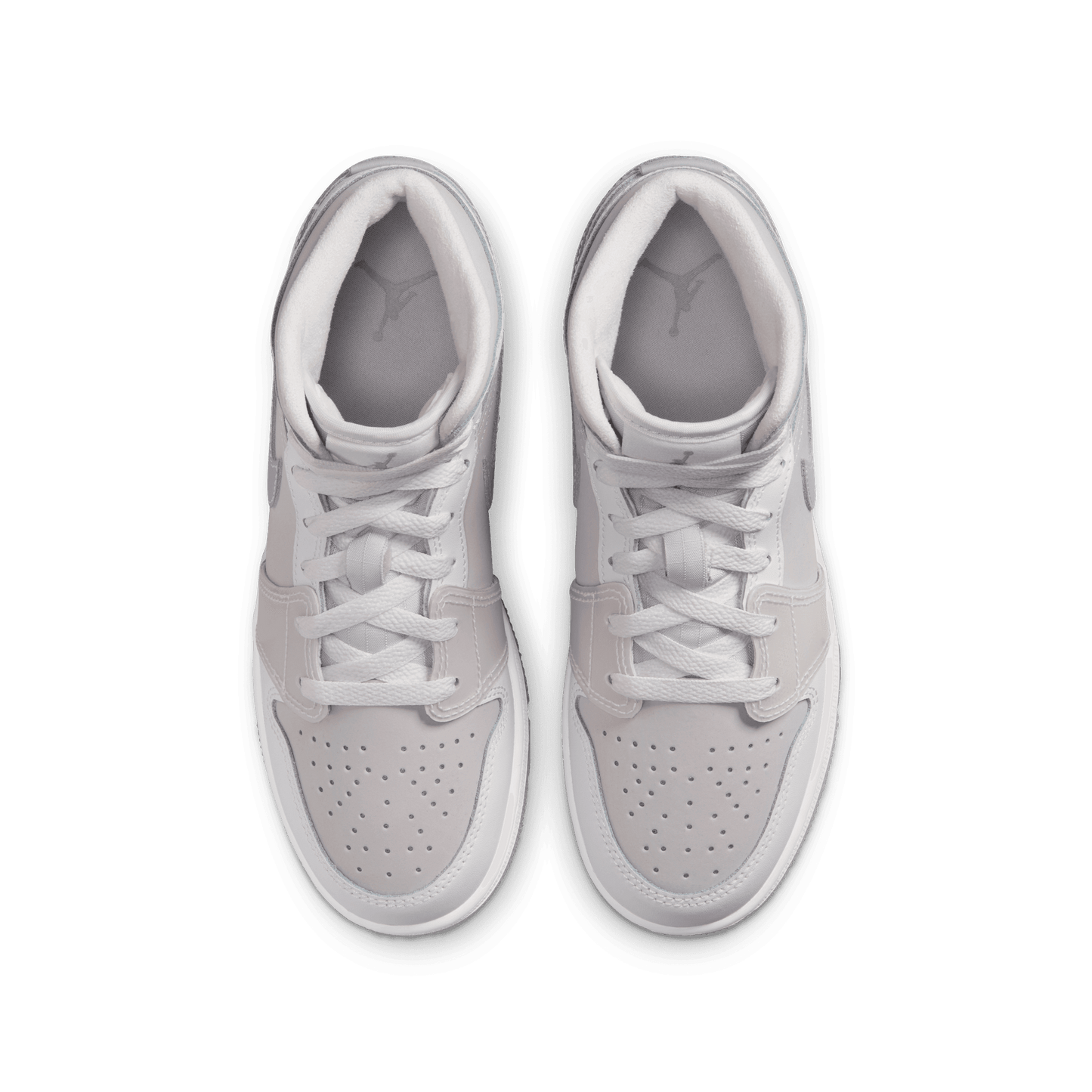 Big Kids' Air Jordan 1 Mid SE "Summit White Metallic Silver"