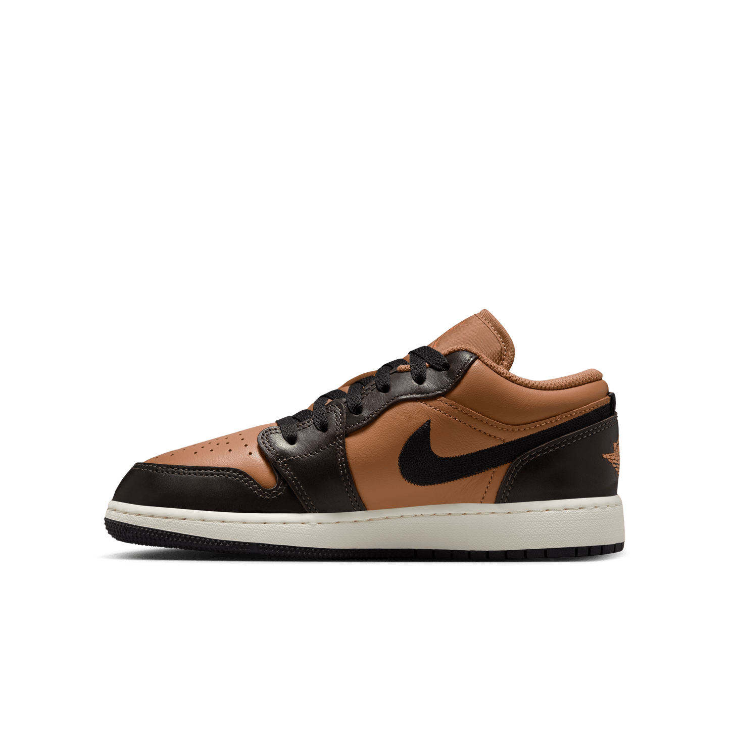 Big Kids' Air Jordan 1 Low SE BG "Flax Baroque Brown"