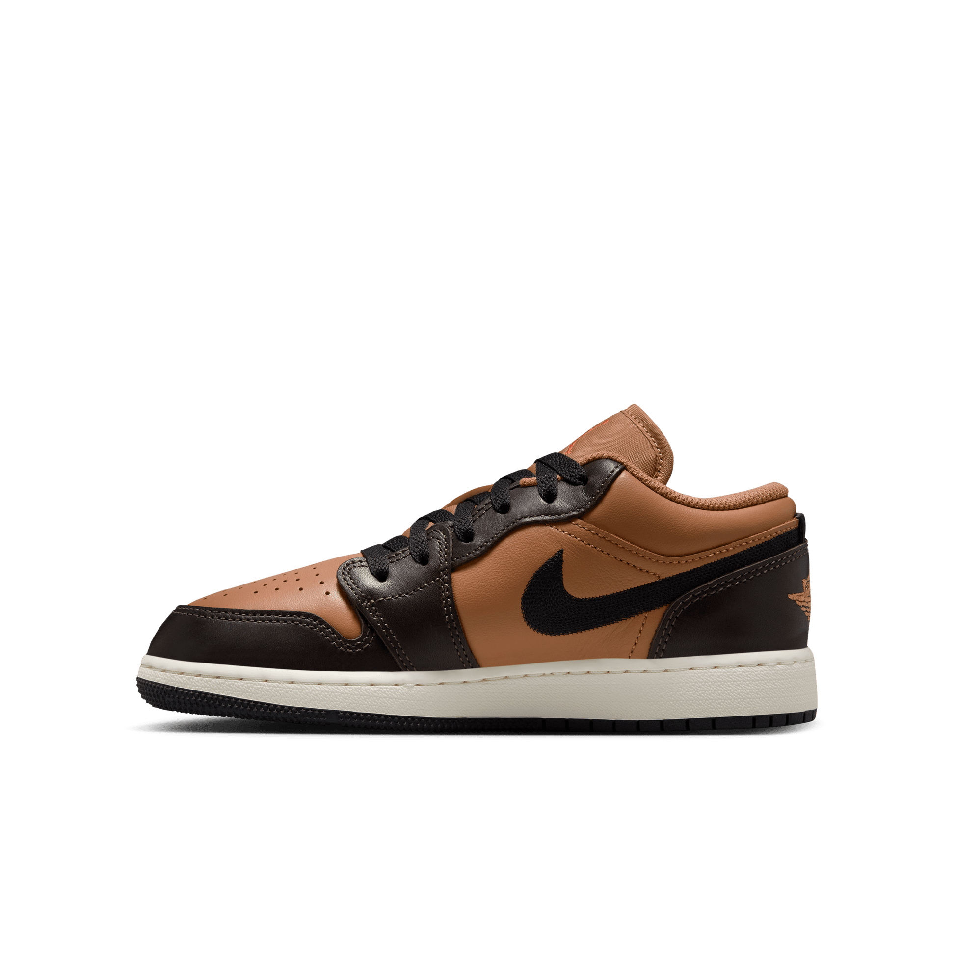 Big Kids' Air Jordan 1 Low SE BG "Flax Baroque Brown"