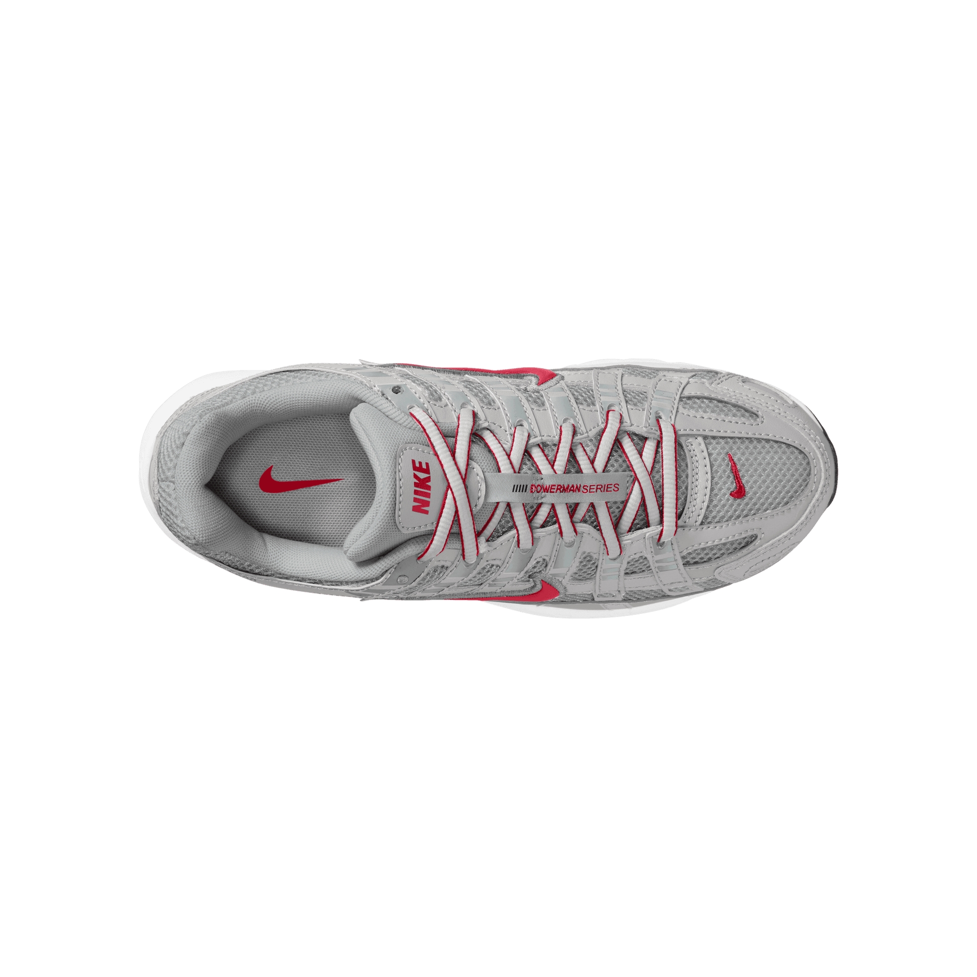 Big Kids' Nike P-6000 "Metallic Silver Gym Red"