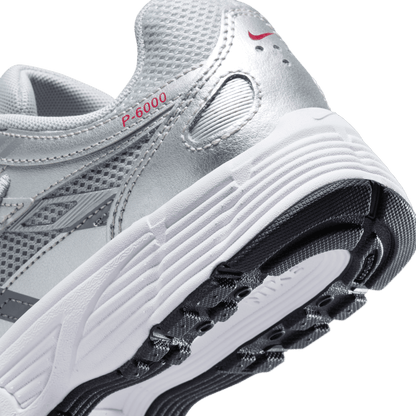 Big Kids' Nike P-6000 "Metallic Silver Gym Red"