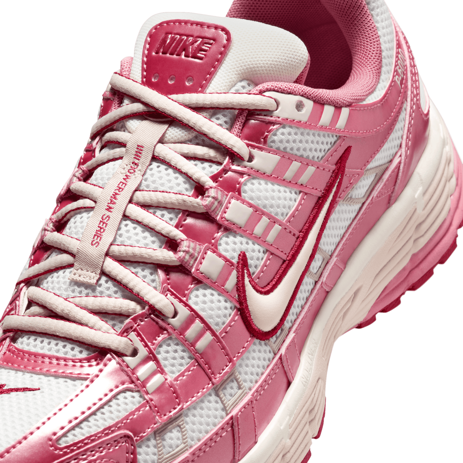 Women's Nike P-6000 "Summit White Slit Red"