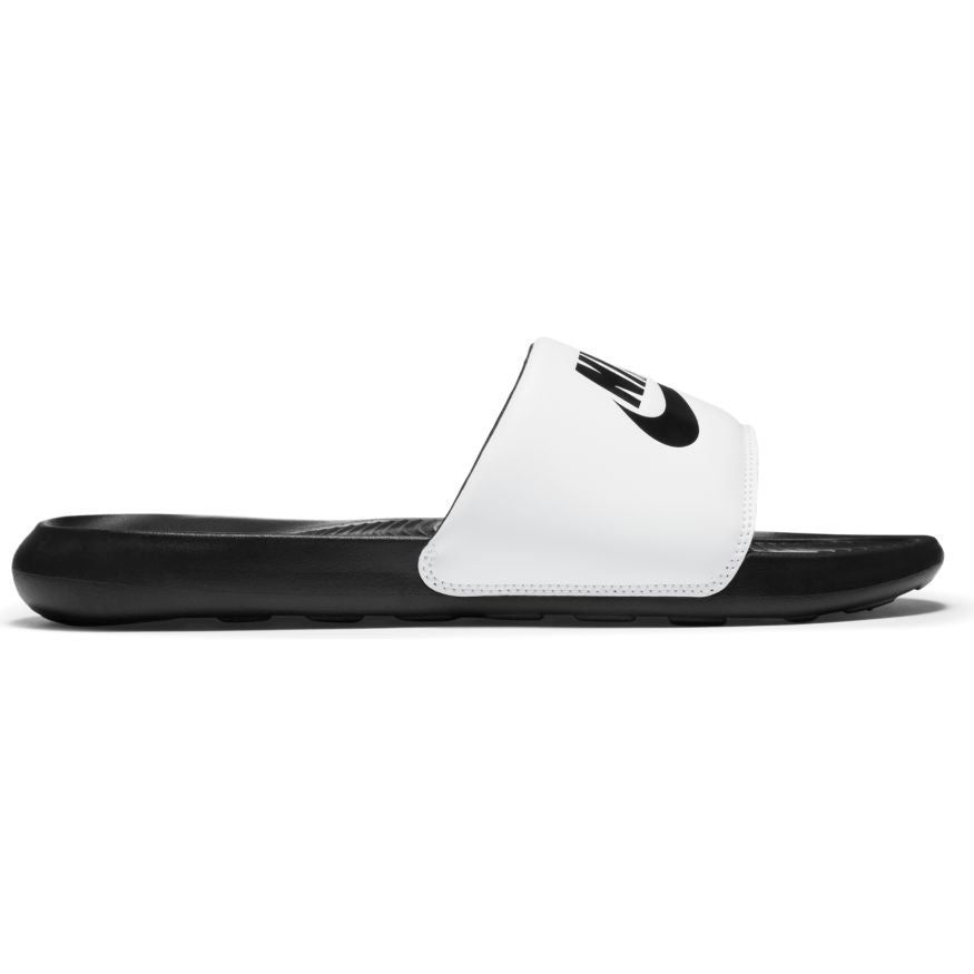 Men's Nike Victori One Slides "White Black"