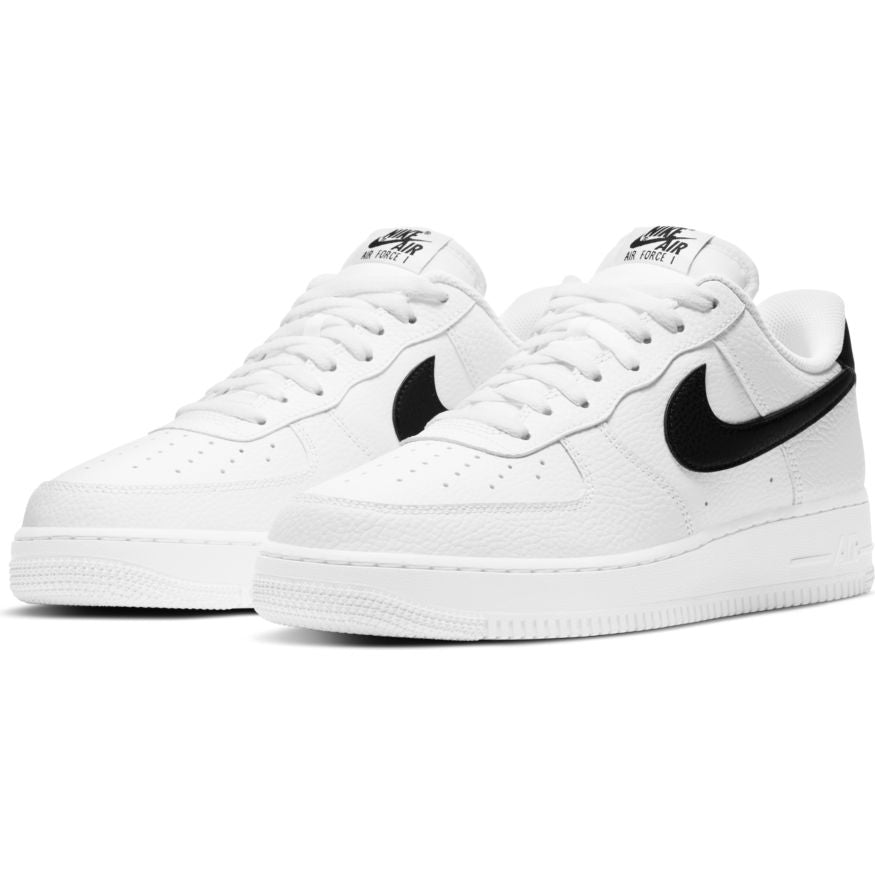 Men's Nike Air Force 1 '07 "White Black Pebbled Leather"