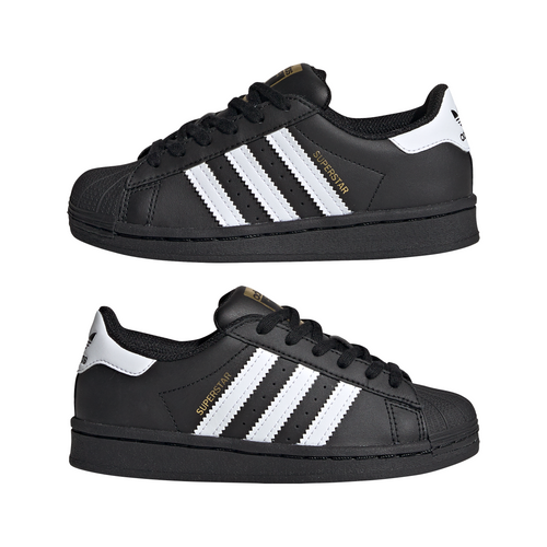 Little Kids' Adidas Superstar C " Core Black Cloud White"