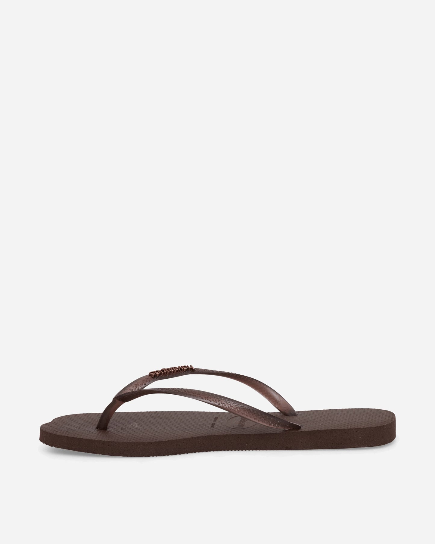Women's Slim Split Flip Flops Dark Brown