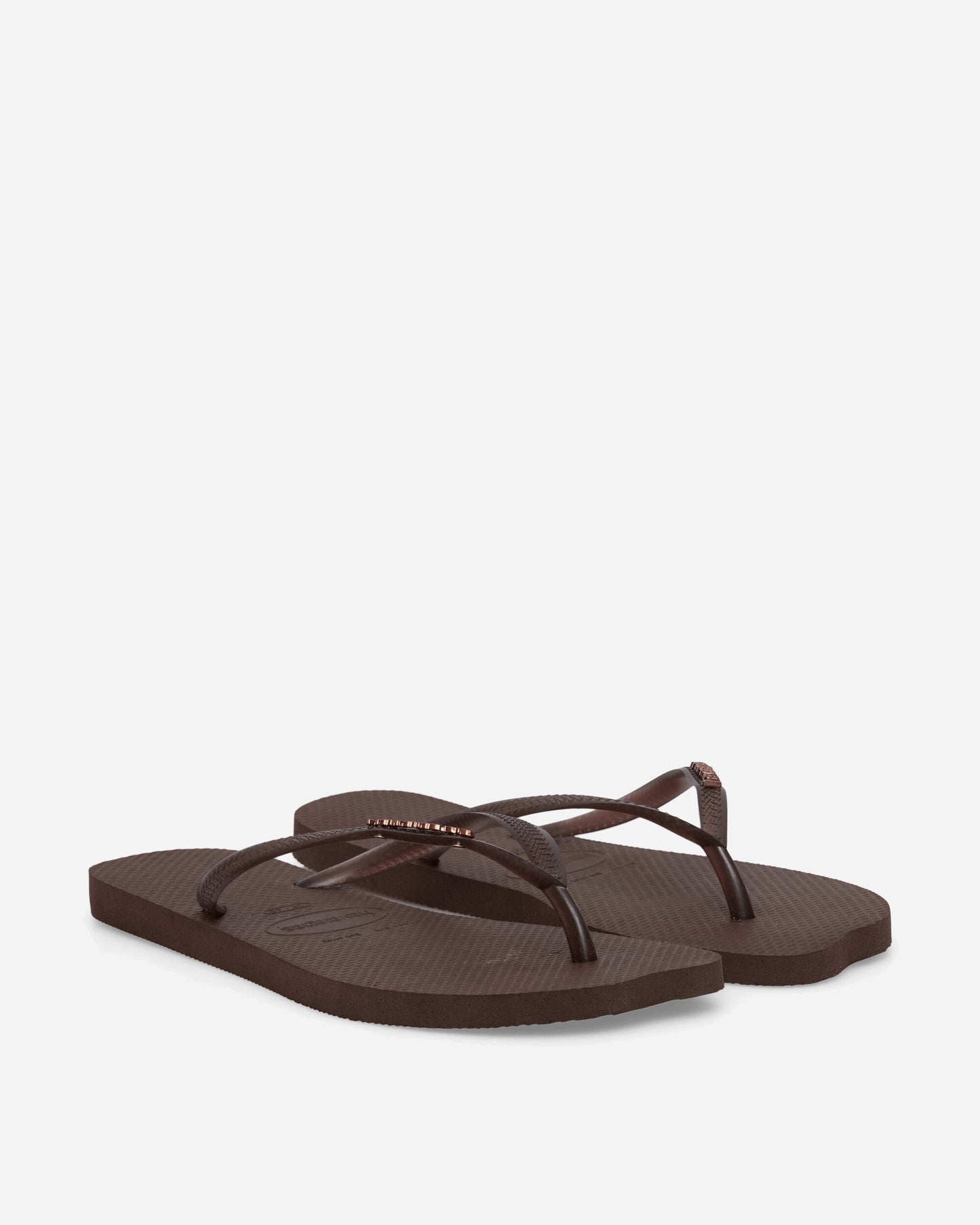 Women's Slim Split Flip Flops Dark Brown