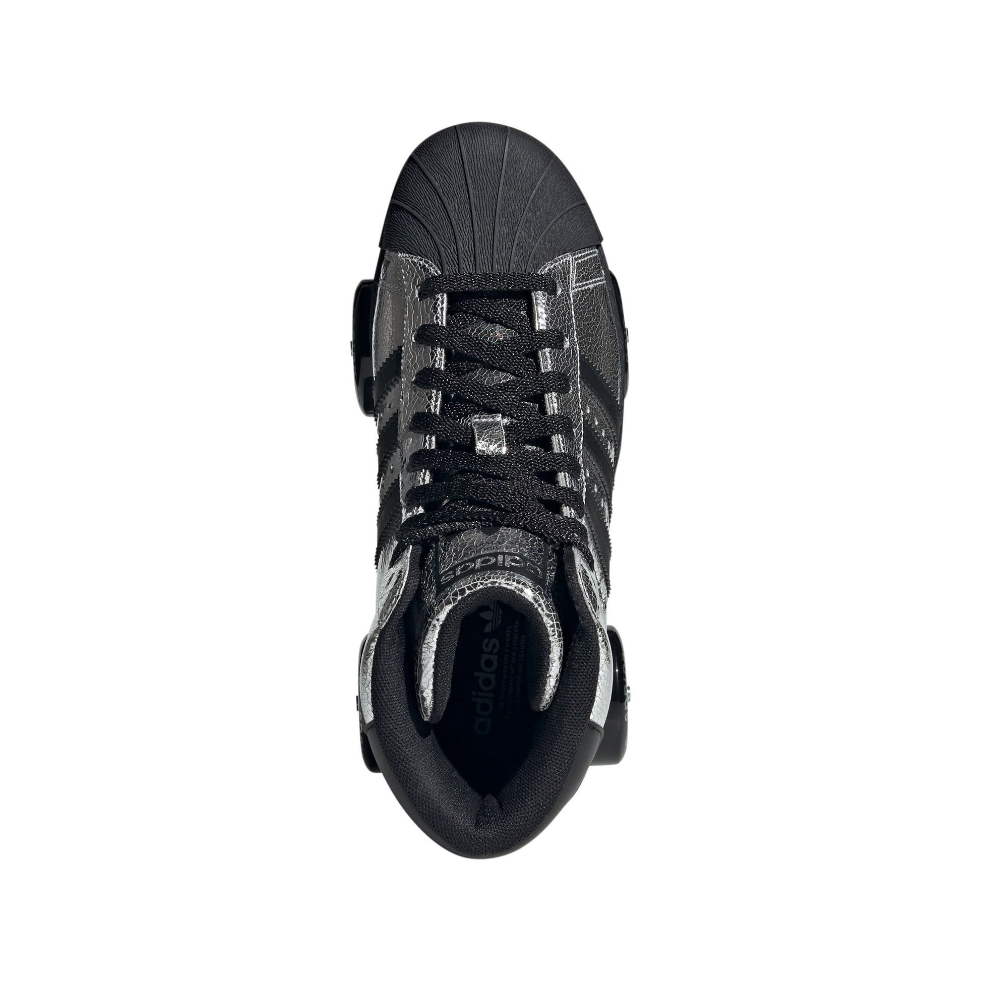 Women's Adidas Superstar 82 Roller Skates "Silver Metallic Black"