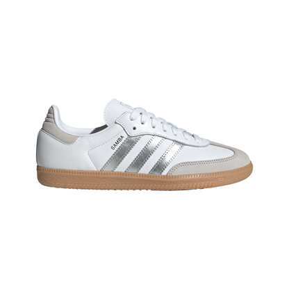 Women's Adidas Samba OG W "White Silver Metallic Grey"