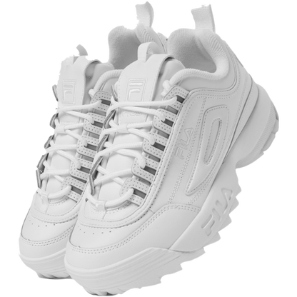 Women's Fila Disruptor II Premium "Triple White"