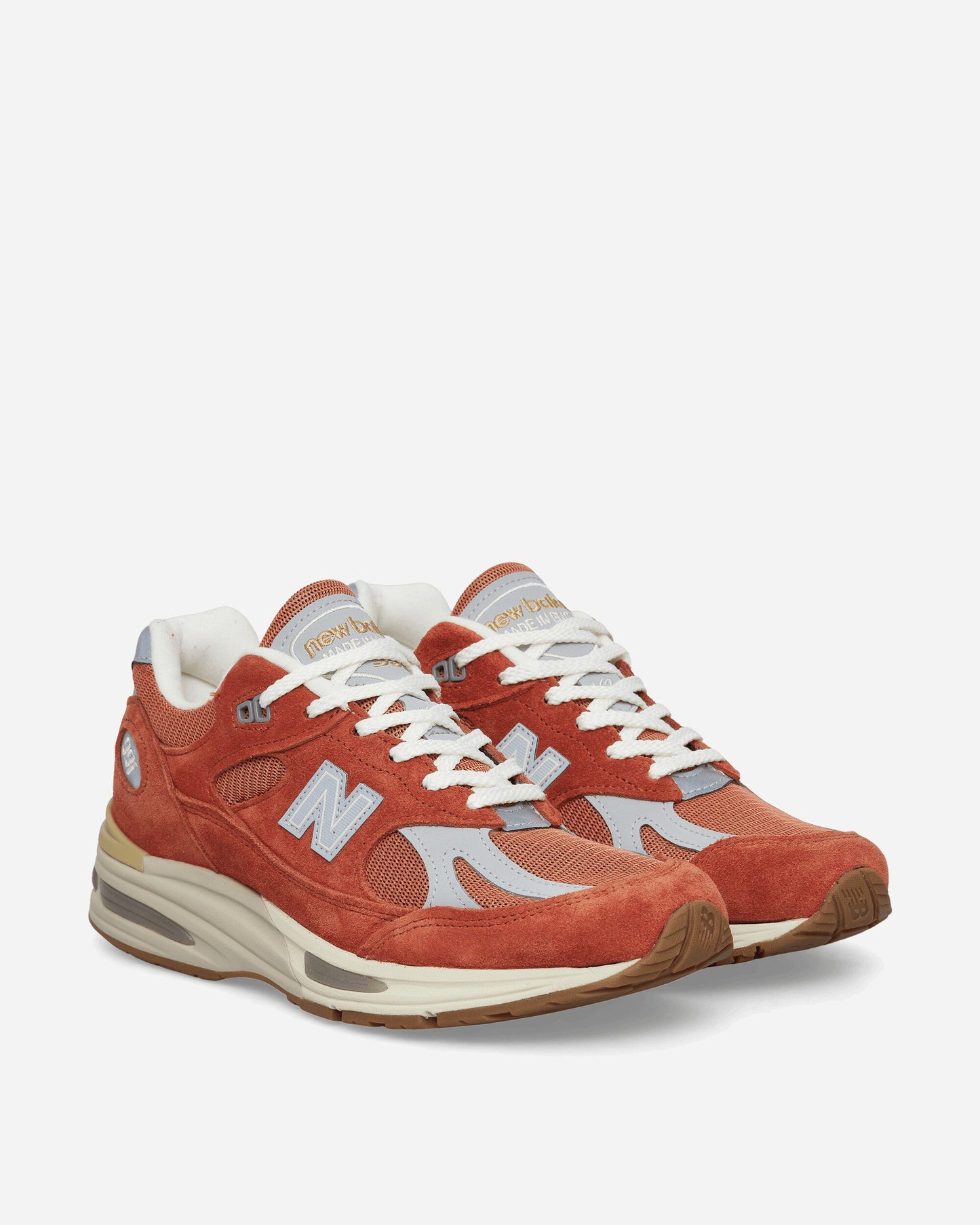 Made in UK 991v2 Vintage Sports Sneakers Potters Clay / Raw Sienna / Harbor Mist