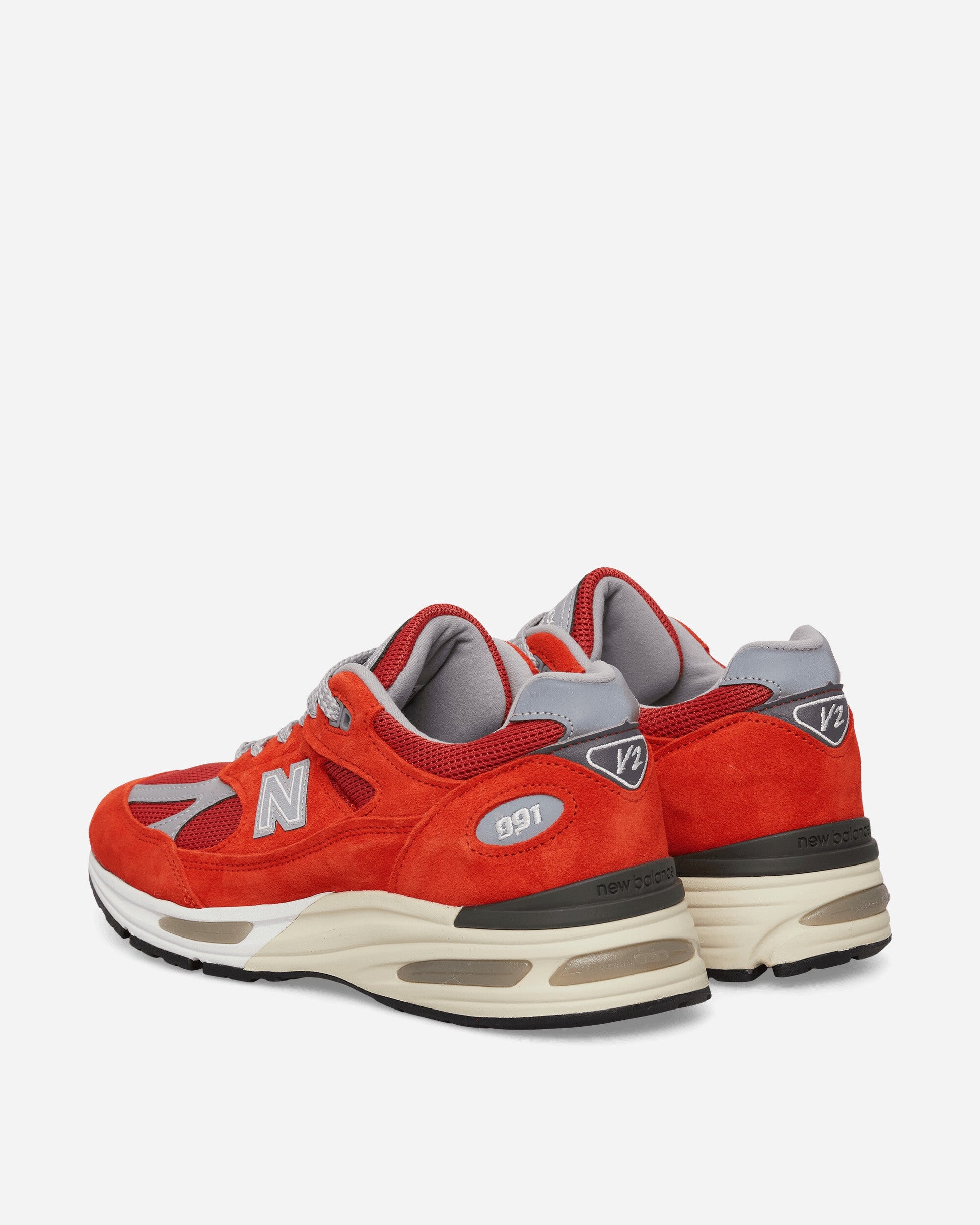 Made in UK 991v2 Sneakers Grenadine / Fire Whirl