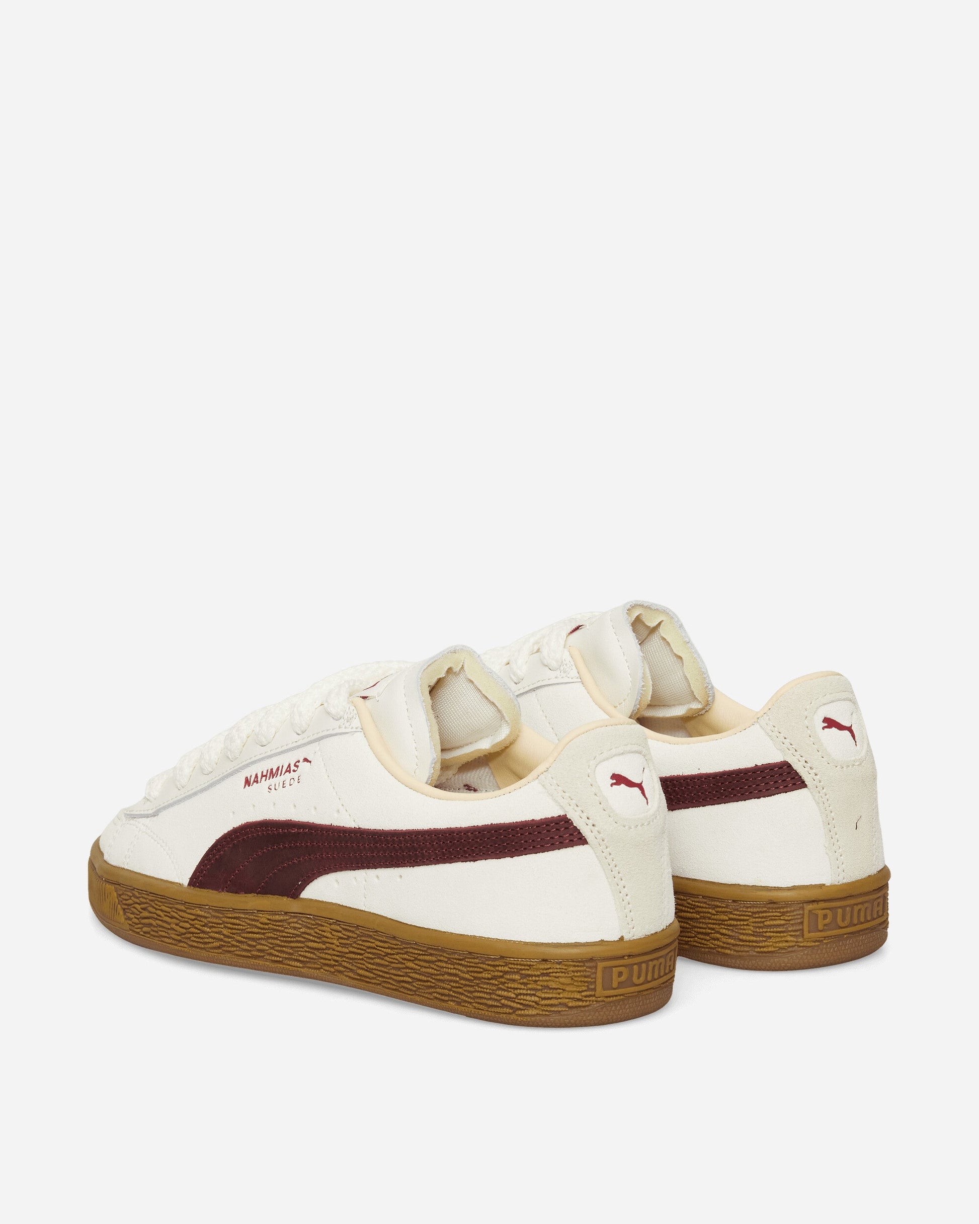Nahmias Suede Vintage Red Sneakers Warm White / For All Time Red