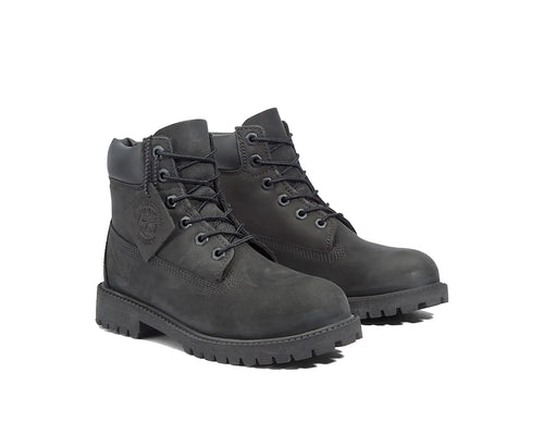 Big Kids' Timberland® Premium 6 Inch Lace Waterproof Boot "Black"