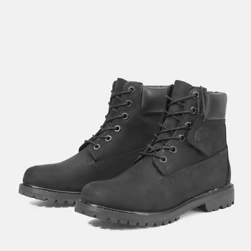 Women's 6 Inch Icon Premium Timberland Boots "Black Nubuck"