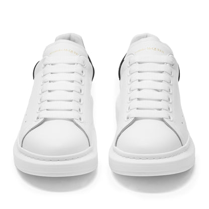 Alexander Mcqueen Raised Sole White Black Suede Sneaker