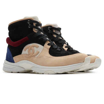 Chanel CC Cambon Tricolor High Top Sneaker