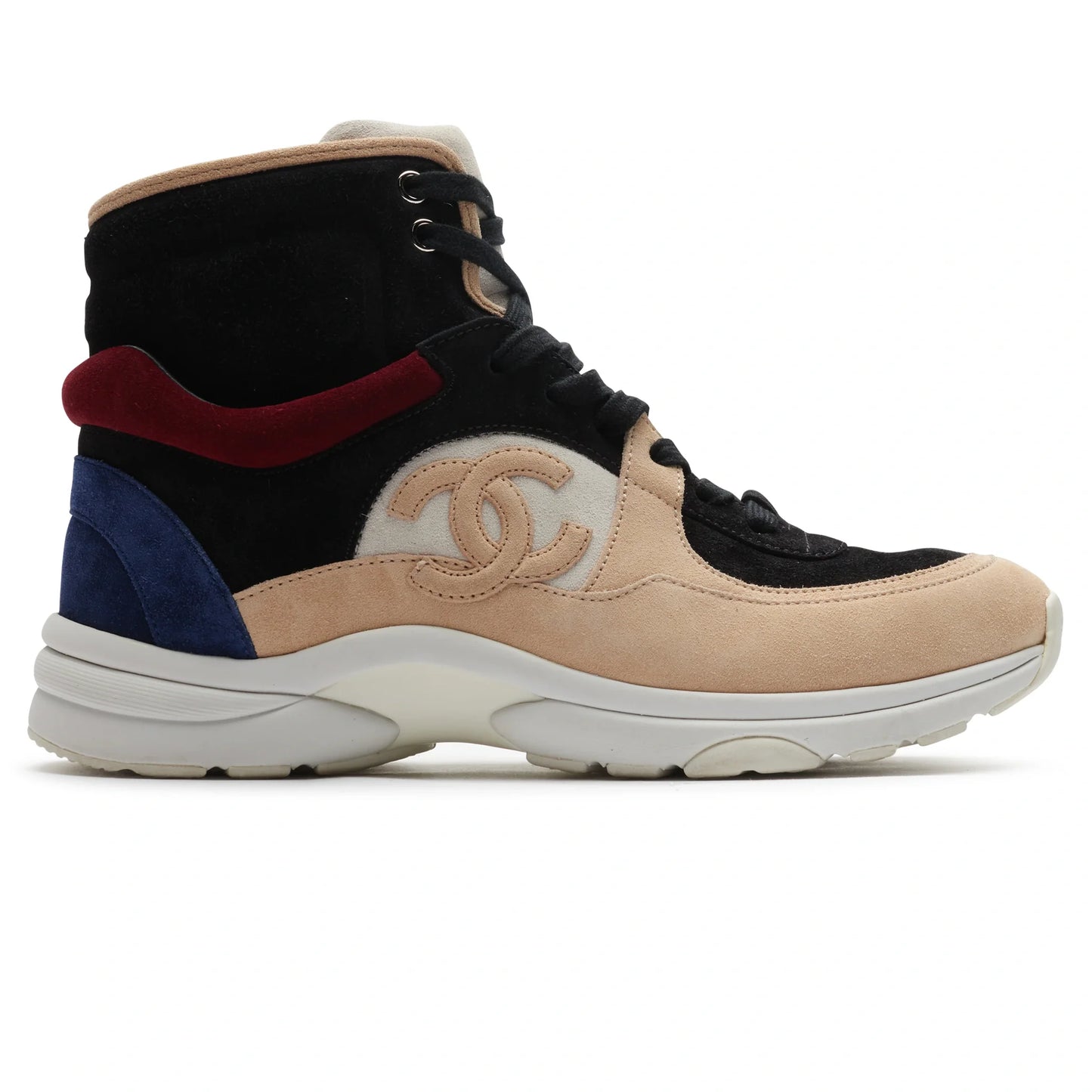Chanel CC Cambon Tricolor High Top Sneaker