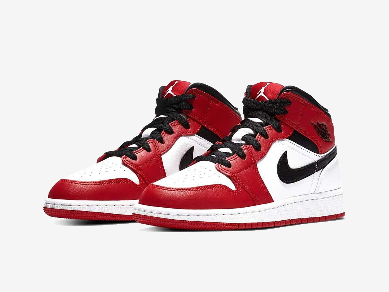 Air Jordan 1 Mid Chicago White (GS)