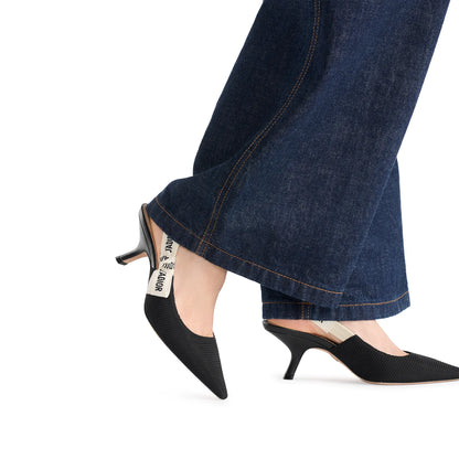Dior J'Adior Technical Fabric Black Slingback Pump