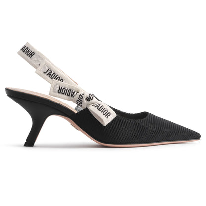 Dior J'Adior Technical Fabric Black Slingback Pump