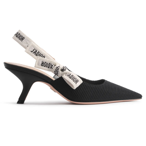 Dior J'Adior Technical Fabric Black Slingback Pump