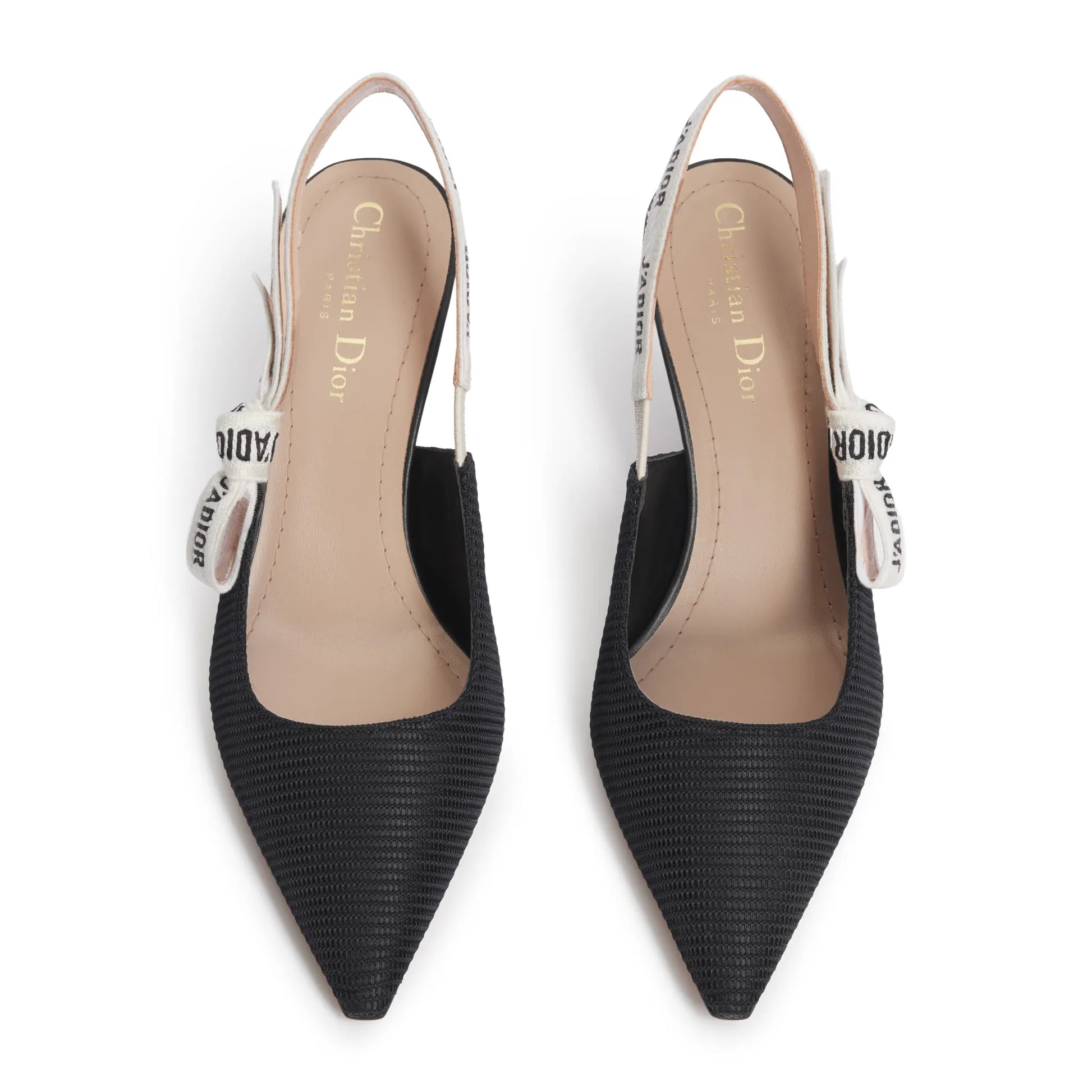 Dior J'Adior Technical Fabric Black Slingback Pump