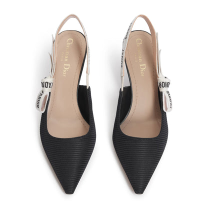 Dior J'Adior Technical Fabric Black Slingback Pump