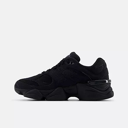 Big Kids' New Balance 9060 "Triple Black Suede"