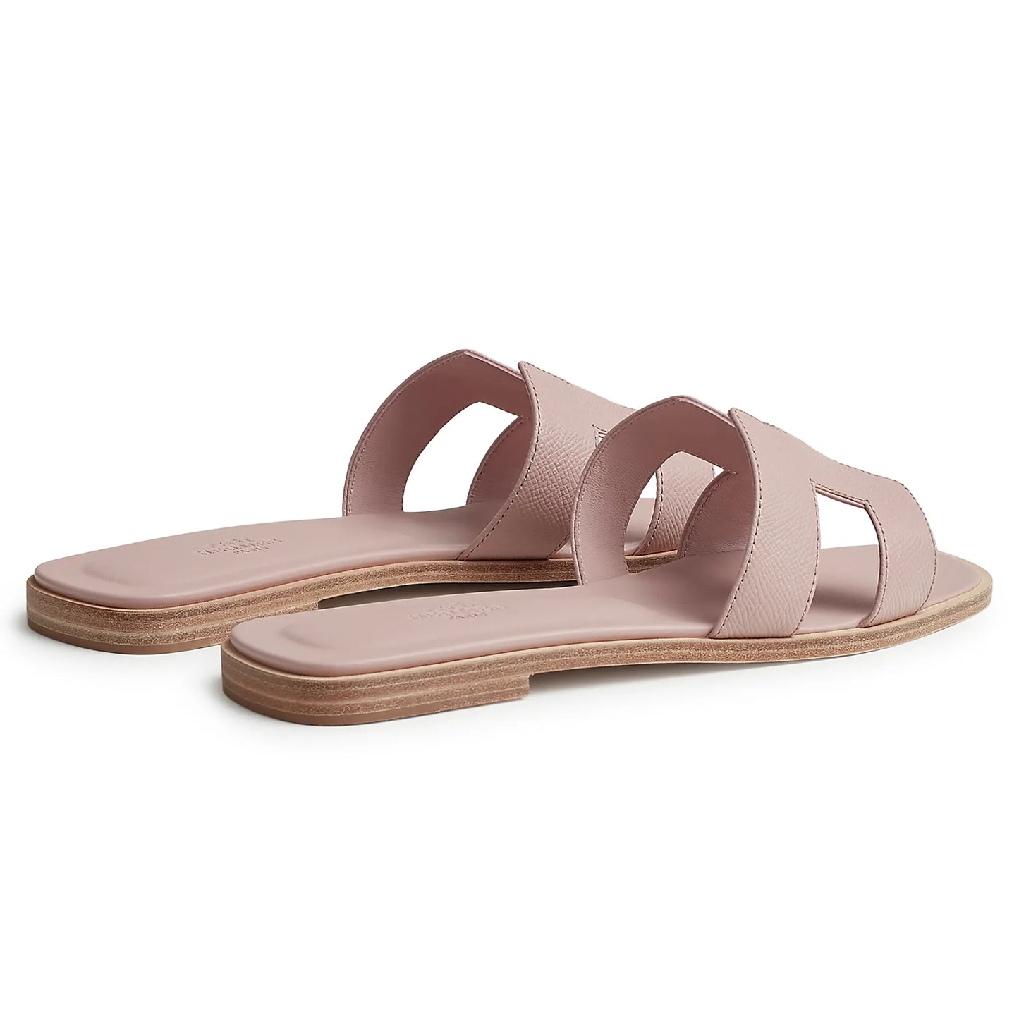 Hermes Paris Oran Rose Porcelaine Sandal