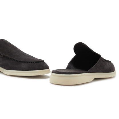 Loro Piana Babouche Walk Suede Ink Loafers