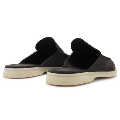 Loro Piana Babouche Walk Suede Ink Loafers