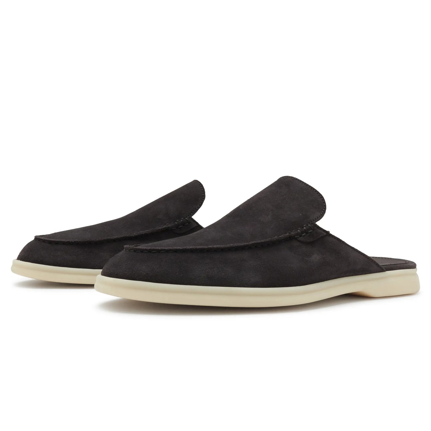 Loro Piana Babouche Walk Suede Ink Loafers