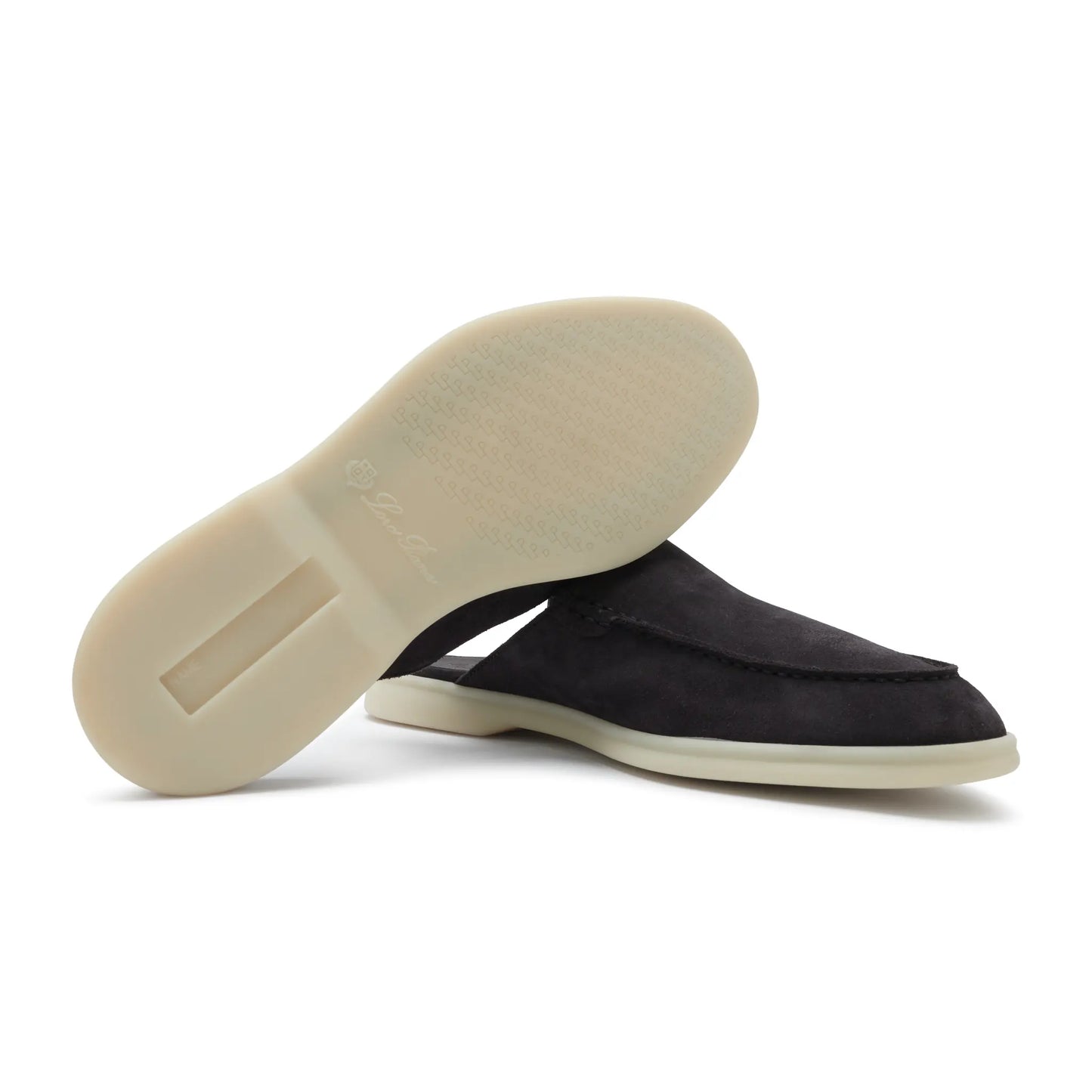 Loro Piana Babouche Walk Suede Ink Loafers