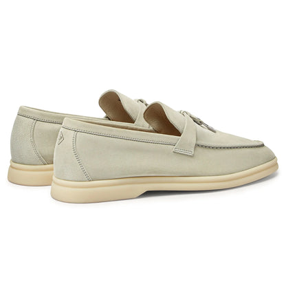 Loro Piana Summer Charms Suede Deep Ice Loafers