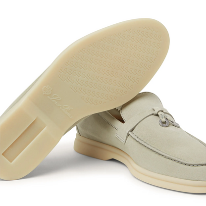 Loro Piana Summer Charms Suede Deep Ice Loafers