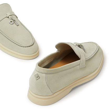 Loro Piana Summer Charms Suede Deep Ice Loafers