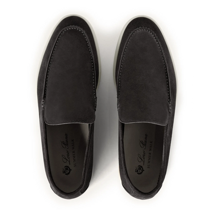 Loro Piana Summer Walk Suede Caviar Loafers